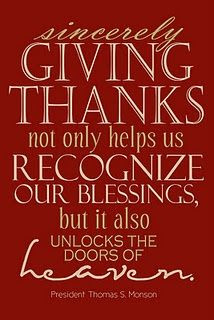 Sincerely giving thanks - Thomas S. Monson