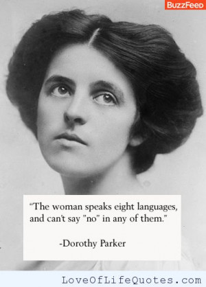 Dorothy Parker quote on slutty women
