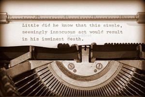 Photo art greeting card - movie quote, typewriter, sepia, vintage ...