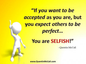 Don't be selfish...
