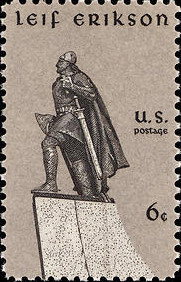 stamp issued on Leif Erikson Day, 1968
