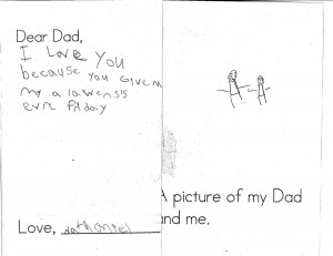 Dear Dad, I love you because you give me my alawens's evre Friday.