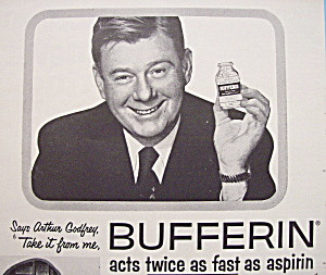 Vintage Ad: 1955 Bufferin Aspirin w/ Arthur Godfrey (Image1)