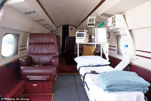 Special jet: The plane carrying the two Ebola sufferers is designed to ...