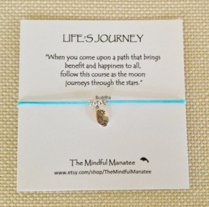 Buddha Quote Bracelet. Life's Journey