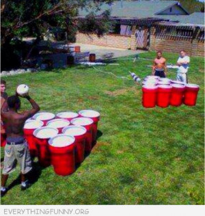 For Serious Beer Pong Players Trash Cans And Lots Red Paint
