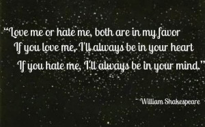 Love Me or Hate Me.....