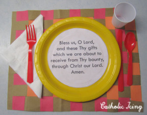 catholic dinner prayer craft for kids