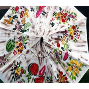Butterflies Hand Painted Patio Umbrella