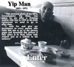 ... Leung's WebSite, please wait until the Picture of Yip Man is shown
