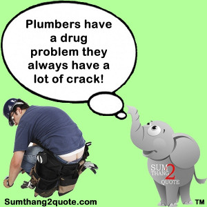 quote of the day, quotes, funny, humor, silly, plumbers, problem ...