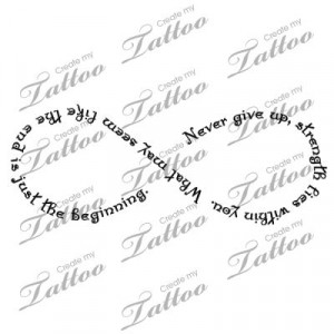 Marketplace Tattoo Infinity symbol made with Strength quote #12318 ...