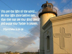 Light House Beacon with Verse from Matthew