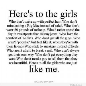 Quote for girls who are not perfect