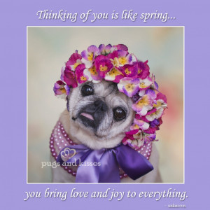 Gretta thinking of you is like spring pearls by Pugs and Kisses