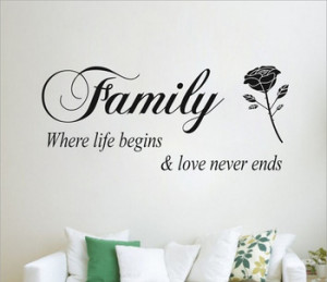 Free Shipping Family Where Life Begins ... Inspirational Quotes Living ...