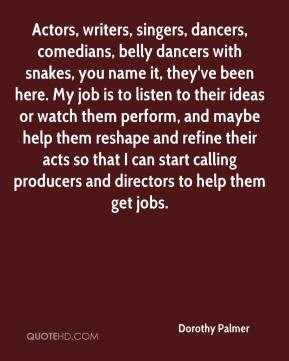 Dorothy Palmer - Actors, writers, singers, dancers, comedians, belly ...