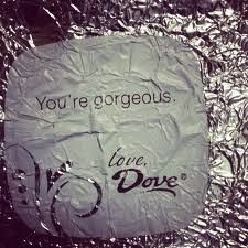 Here is an example of what Dove Chocolates say now: