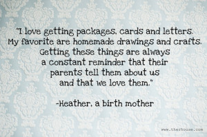 Why are updates to birth parents important to you?