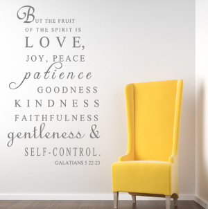 Galatians 5:22-23 But the fruit..Reg Religious Wall Decal Quotes
