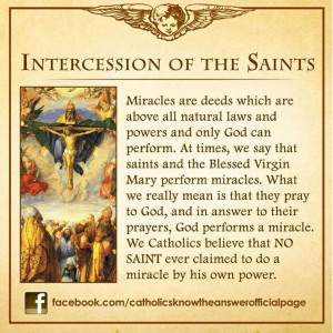 Intercession of Saints.