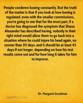 Dr. Margaret Goodman - People condemn boxing constantly. But the truth ...