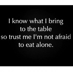 Know What I Bring to the Table