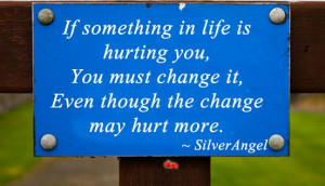 ... Hurting Quotes If Something In Life Is Hurting You, You Must Change It
