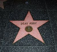 Dear Abby Star on the Hollywood Walk of Fame memorializing the Dear ...