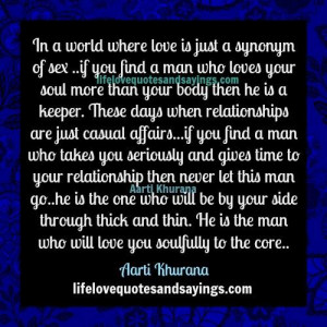 When A Man Loves Your Soul..