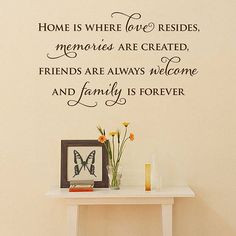 your home' wall sticker quote by making statements ...