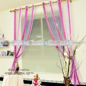 hot sell butterfly sheer curtains decorative window organza fabric