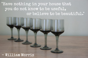 vintage, shopping, william morris quote