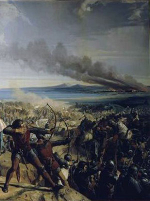 Battle of Montgisard Painting by Charles-Philippe Larivière