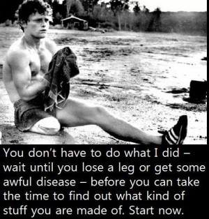 Terry Fox was 18 years old when he contracted cancer.