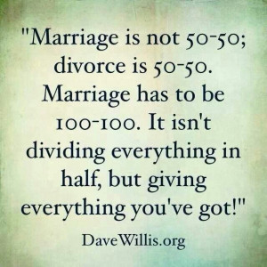 Marriage is not 50/50