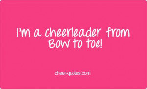 cheerleader from bow to toe! Would make a cute t-shirt design!
