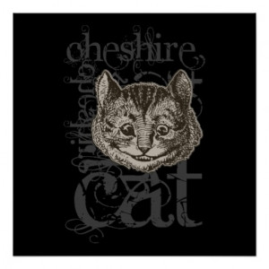 Alice In Wonderland Cheshire Cat Grunge (Single) Print