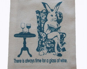 Relaxing Rabbit Cloth Wine Bottle G ift Bag ...