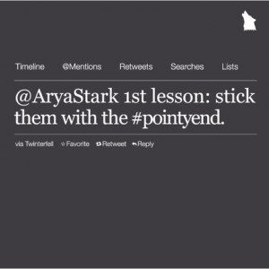 Arya Stark #pointyend #GameOfThrones