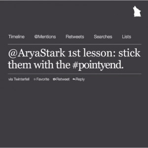 Arya Stark #pointyend #GameOfThrones