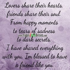 Friendship Quotes ♥ Lovers share their hearts, friends share their ...