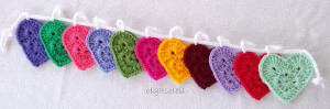 Crochet Heart Buntings
