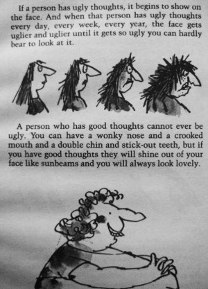 Roald Dahl - Nice thoughts shine out like sunbeams