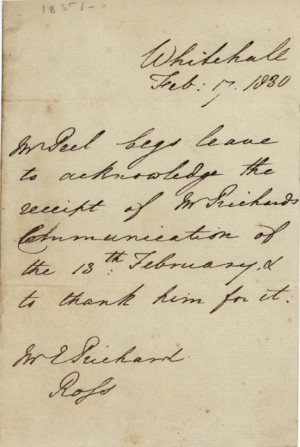 sir robert peel 1788 1850 autograph letter signed