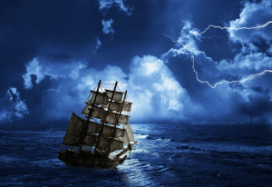 sailing ship storm wallpapers