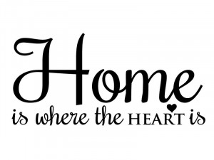 Wall Quote Home is Where the Heart Is Wall Vinyl Graphics Family ...
