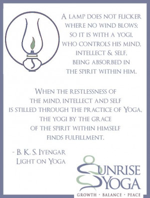 Quote from Light on Yoga by B. K. S. Iyengar