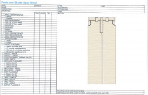 PANTS SPEC SHEET color or black/white