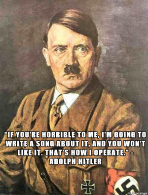 out for a Pinterest page of Taylor Swift lyrics on photos of Hitler ...